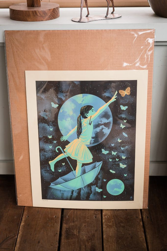 Umbrella Girl - 16" x 20" Print