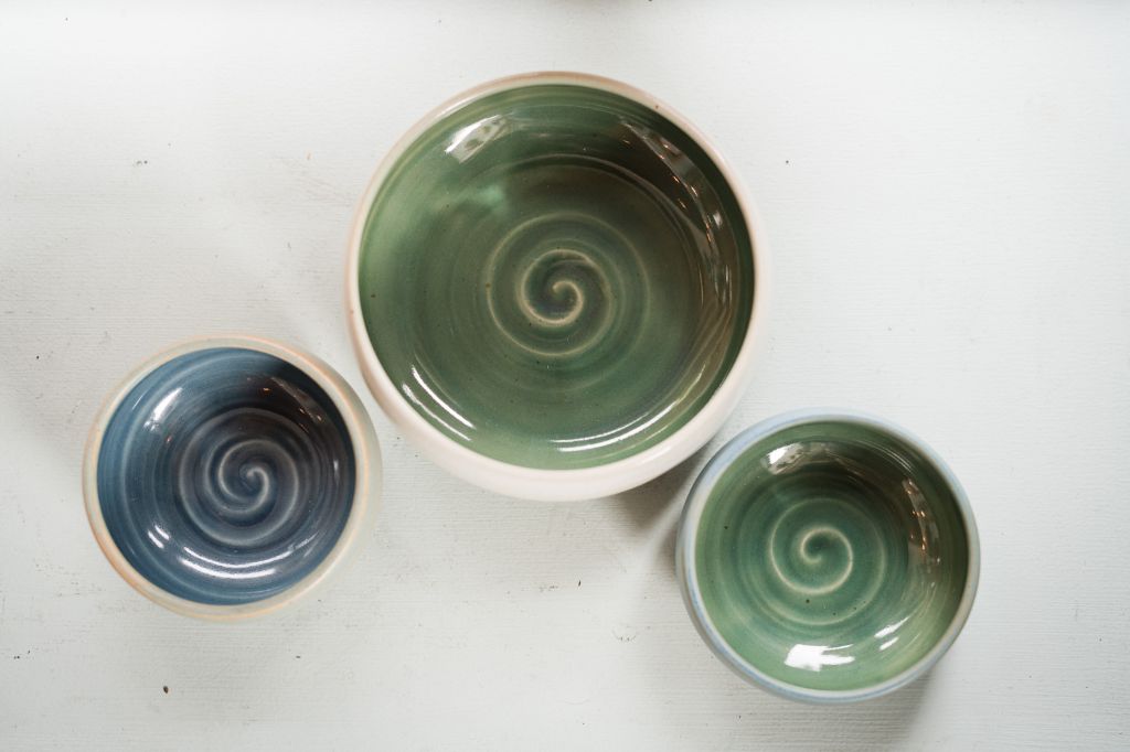 Small Bowl - Sage & Water Blue