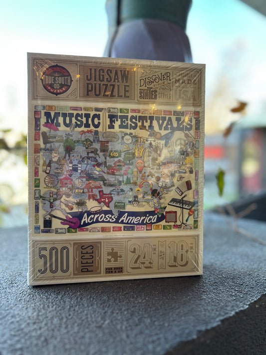 Music Festivals Across America - 500 Piece Puzzle