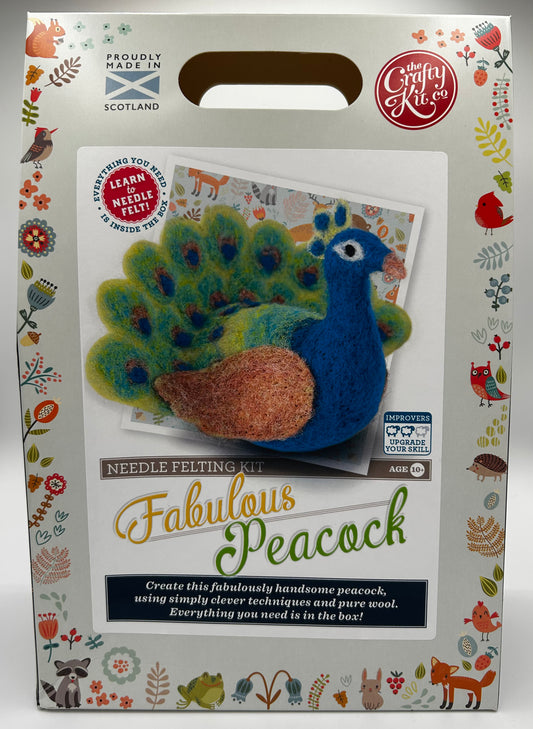 Fabulous Peacock Needle Felting Kit - Large